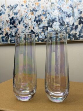 Iridescent Glass Vases - Set of 2